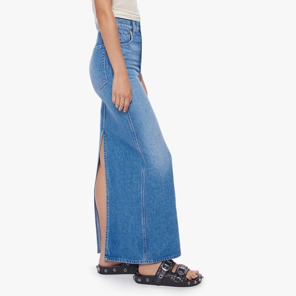 MOTHER Dresses & Skirts - Mother Denim Snacks‎ The Candy Stick Denim Jean Skirt Maxi Slit 27